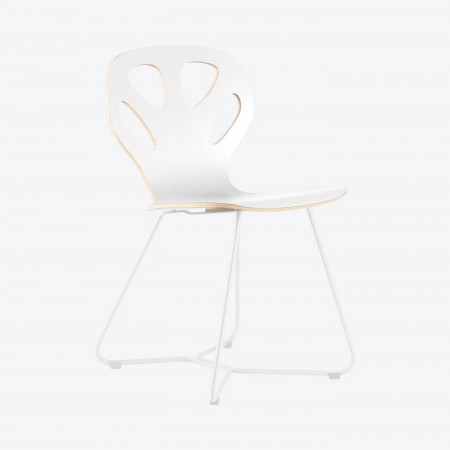 Designerskie krzesło Maple Iker białe