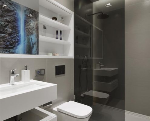 Mała łazienka przy sypialni - Hola Design