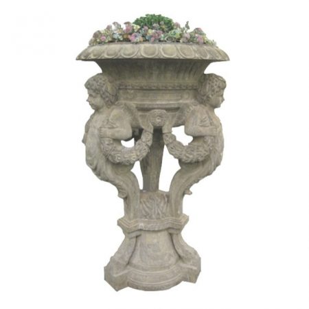 Duża, kamienna waza ogrodowa - styl klasyczny