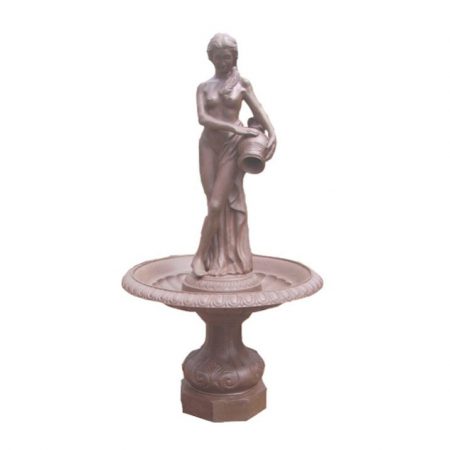 Metalowa fontanna ogrodowa kobieta z urną A195