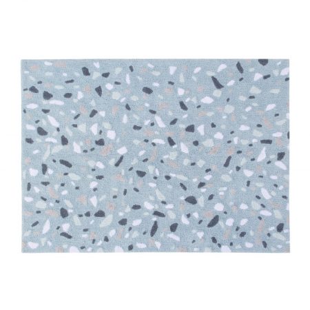 Prostokątny, błękitny dywan do prania 140x200 Terrazzo Lorena Canals