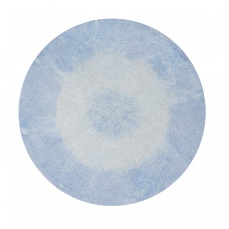 Okrągły, błękitny dywan do prania 1500 Lorena Canals