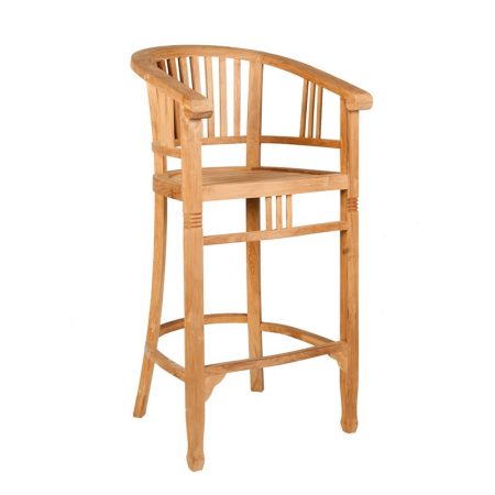 Ogrodowe krzesło barowe z drewna Tu029-88