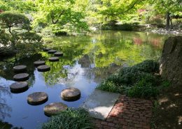 Orientalny ogród z motywem wody