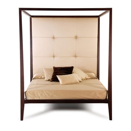 Drewniane łóżko z baldachimem Baldaquin Bed HMD