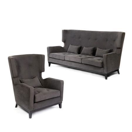 Sofa i fotel z wysokim oparciem Demetrio HMD