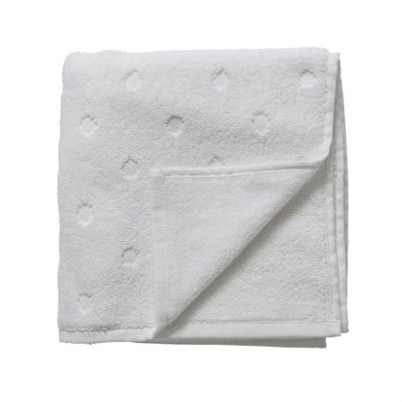 Biały ręcznik w kropki 140x70