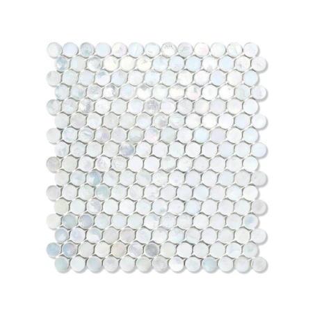 Biała mozaika ze szkła BARRELS 220 COTTON