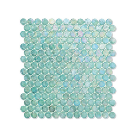 Miętowa mozaika ze szkła z tęczowym refleksem BARRELS 242 ORGANZA
