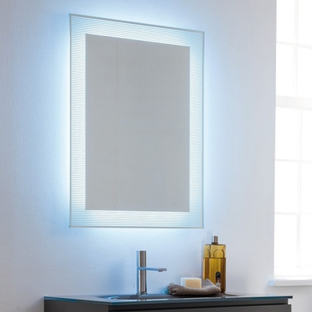 Dekoracyjne lustro łazienkowe z podświetleniem Barcode
