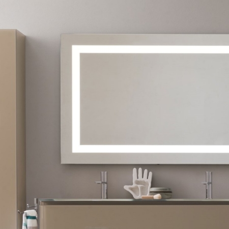 Dekoracyjne lustro łazienkowe z podświetleniem Flash