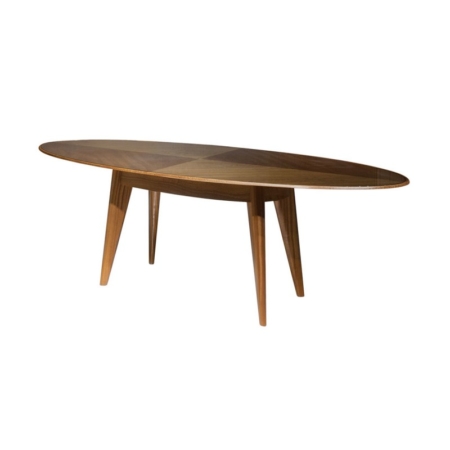 Owalny stół z drewna Reflect