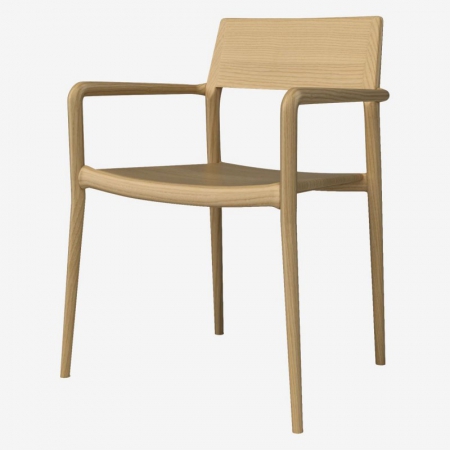 Drewniane krzesło z podłokietnikami Chicago 3 Bolia