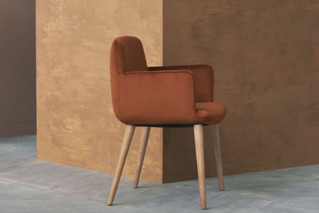 Tapicerowane krzesło z podłokietnikami C3 1 Bolia