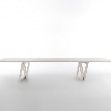 Stół z drewnianym blatem Quadror 03